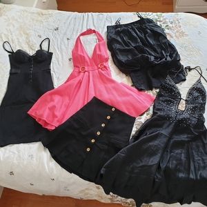 COPY - 5 MARCIANO Dress Corset Flare Skirt Silk